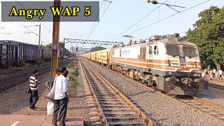 Continue Shrill Honking Angry Howrah WAP 5 Leads 22321 Hool Express Furiously Skips Belur