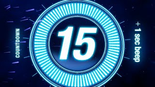 15 seconds Countdown Timer / with Beep Every 1 sec 🔵