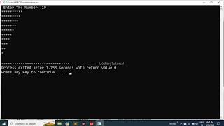 C Program Inverted Right Triangle Star Pattern #codingtutorial