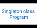 Singleton class in java. One object instance creation using singleton #java  #javaprogramming