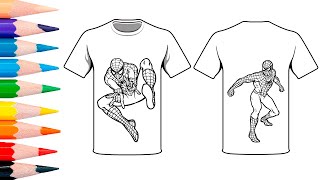 Spider-man Best T-Shirt Coloring Pages / Spiderman Coloring Pages #viralvideo