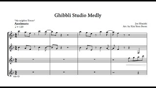 Studio Ghibli Medley (Classical Guitar Quartet Score Video)