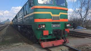 [LDz RSS] 2M62U-0267 + [LDz Cargo] ČME3-5206 Cargo train passing (Torņakalns)