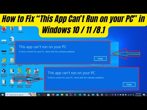 How to Fix “This application cannot run on your PC” on Windows 10/11/8.1