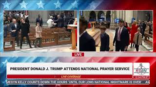 Live: President Donald Trump and JD Vance attend national prayer service day after inauguration