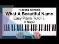 What A Beautiful Name - Easy Piano Tutorial in C Major - Hillsong | Part 1