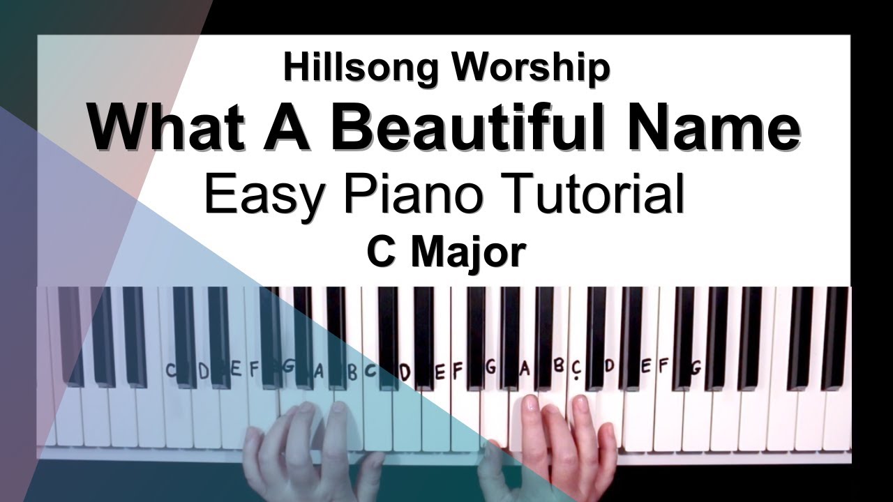 What A Beautiful Name Easy Piano Tutorial Key Of C
