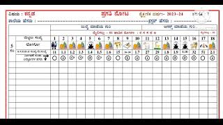 ನಲಿ-ಕಲಿ ಕನ್ನಡ ಪರಿಷ್ಕೃತ ಪ್ರಗತಿ ನೋಟ 2023-24 || 1ನೇ ತರಗತಿ ಸಂಪೂರ್ಣ ವಿವರ || Nali Kali Progress Chart