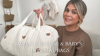 What’s in my hospital bag for birth \u0026 postpartum | Mum and baby hospital bags UK | Third time Mum