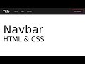 Navbar Using CSS Flexbox
