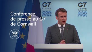 Conférence de presse au G7 de Cornwall