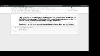 Hello World in Python 3 Using Jupyter Notebooks