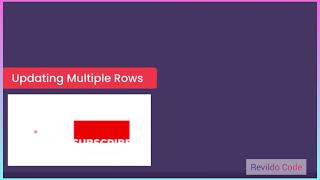Updating Multiple rows MySQL | MySQL full course | Full tutorial for beginners | #revildo_code