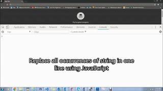 Replace all occurrences of string in one line using JavaScript