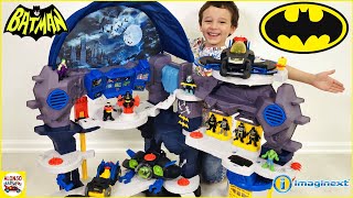 Playing with my Huge Super Surround Batcave Fisher Price Imaginext