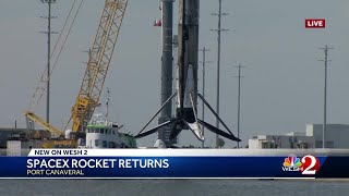 SpaceX rocket returns to Port Canaveral