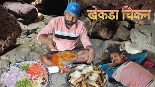 समुद्रावरती भले मोठे खेकडे पकडून बनवली खेकडा चिकन रेसिपी | crab catching and cooking @TejaGurav