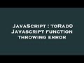 JavaScript : toRad() Javascript function throwing error