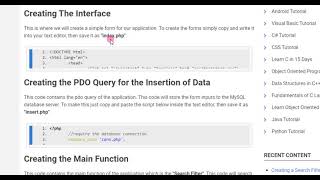 Creating a Search Filter Function using PHP/PDO Tutorial Demo