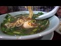 浅草【十八番】ニラソバと酸辣湯麺が旨い老舗町中華！leek ramen and gyoza of juhachiban in asakusa.【飯動画】