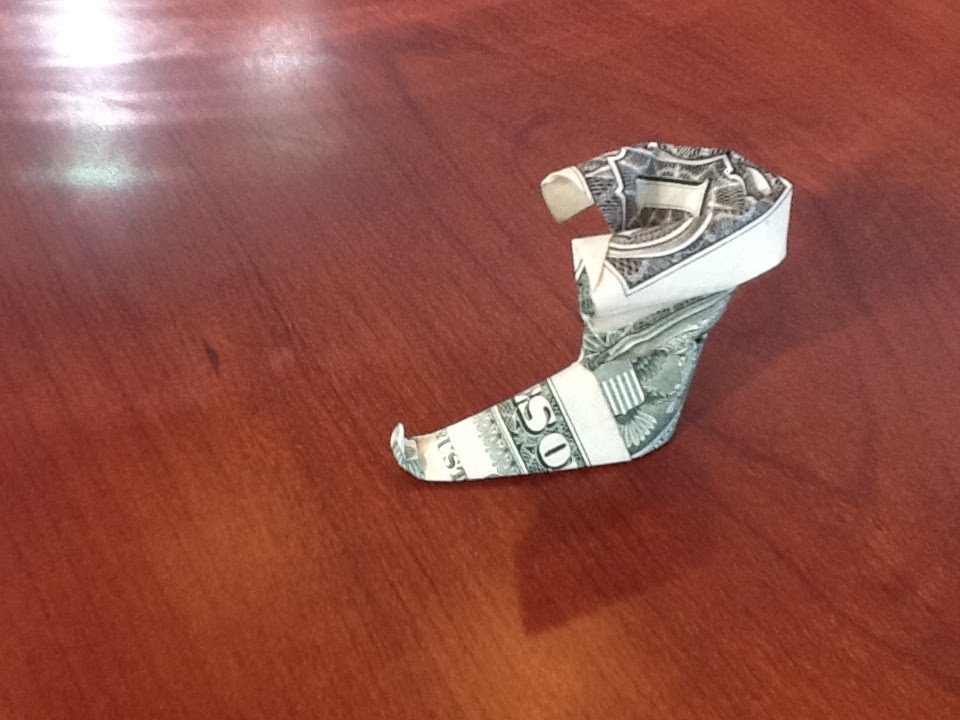 Dollar Origami Boot Youtube