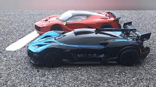 Arrma felony Bugatti Bolide 6s vs Ftx supaforza gt Ferrari La Ferrari powerslidin,