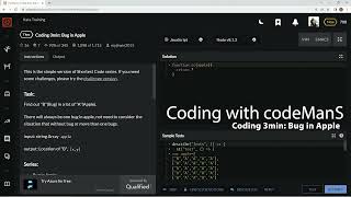 Codewars 7 kyu Coding 3min: Bug in Apple Javascript