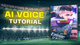 How to Get The Viral Tiktok AI VOICE  For Football Edits ( 100% free ) !! #aivoiceover #aetutorial