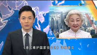 香港新聞   基本法委員會前副主任梁愛詩估計 香港國安法詳細條文在人大常委通過前不會公開 - TVB普通話新聞報道 -  20200625 - TVB News