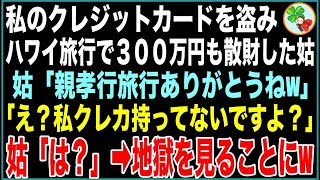 【スカッと】私のクレジットカードを盗み、ハワイ旅行で300万円も散財した姑「クレカありがとｗあなたも一緒に来ればよかったのにｗ」私「それ、私のじゃないですよ」姑「は？」【感動する話】