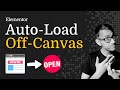 Open Off Canvas on Page Load like a Pop-Up!