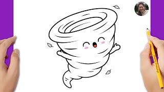 How to draw a tornado easy | Easy drawing video