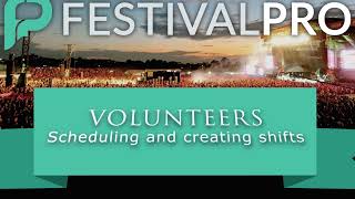 Volunteers - Scheduling and creating shifts