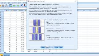 Growth curve modeling using HLM in SPSS (Video 2 Restructuring data prior to HLM)