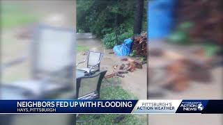 Neighbors fed up with flooding in Pittsburgh's Hays neighborhood