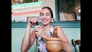 How to Make an Herbal Glycerine Recipe Tincture Quickly, w/ Valerian, Lavender and Catnip Sleep!