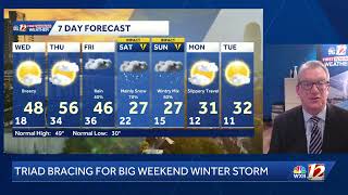 Triad bracing for big weekend winter storm