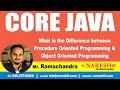 Difference between POP and OOP | Core Java Tutorial | Mr. Ramachandra