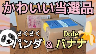 かわいい当選品が届きました。カバヤ食品さくさくぱんだ、Doleスウィーティオなど　3月収支発表　【懸賞情報】スミフル甘熟王　美味しさ、ワンダフルーツ　カバヤ食品えらべるPay１０００ポイントプレゼント