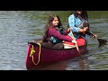 canoeing draw and cross bow draw strokes to go sideways and to turn the canoe