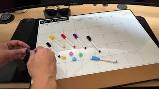 Get organized with combination dry erase and cork board