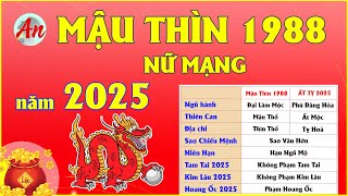 Tử Vi Tuổi MẬU THÌN 1988 Nữ Mạng Năm 2025 - Cát Lợi Và Tốt Đẹp