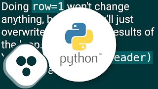 How to skip the headers when processing a csv file using Python?