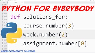 Python for Everybody Answers | Course 3 | Week 2 | Assignment 1