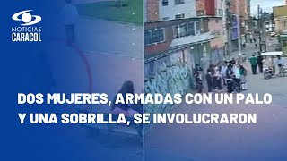 Fuerte riña en colegio de Bogotá fue protagonizada por estudiantes y familiares