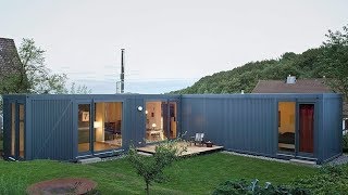 L-shaped Modern Container Home by LHVH Architekten