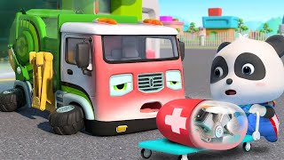 Garbage Truck is Sick Song | Super Ambulance, Police Car | Monster Truck | Car Cartoon | BabyBus