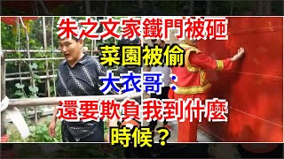 朱之文家鐵門被砸，菜園被偷，大衣哥：還要欺負我到什麼時候？，[娛樂八卦]