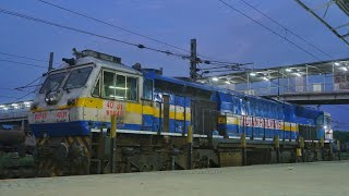 Indian Railways - 4500HP WDP4D Diesel Engine Idle Sound - EMD 16-710G3B  [Stereo Audio]