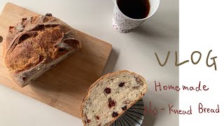 [ Vlog ] 烘焙日常｜免揉歐式麵包｜ No Knead Bread ｜超級簡單零失敗的麵包作法